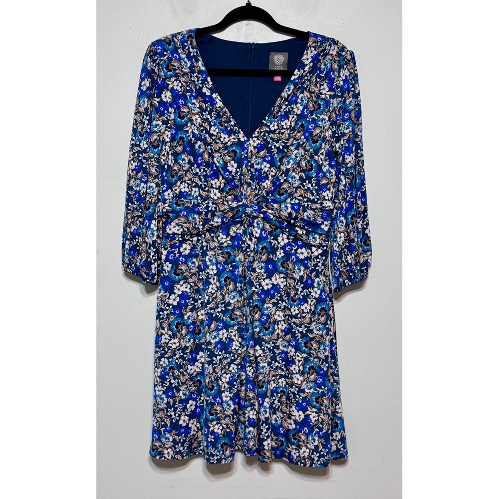 Vince Camuto Cottagecore Floral Twist-Front Dress Sz 12 Quiet‎ Luxury Romantic